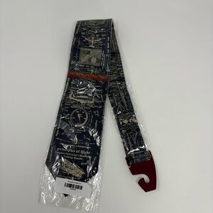 Museum Artifacts Men's Necktie Tie Silk Principles of Flight Diagrams NWT